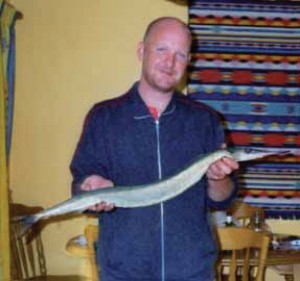 NEW RECORD GARFISH: Stephen O’Neill from Cork with his new record of 1.729 kg taken in Cork Harbour on 28th May 2007