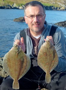 A specimen Dab and a nice Plaice for Mike Kempster, 2012